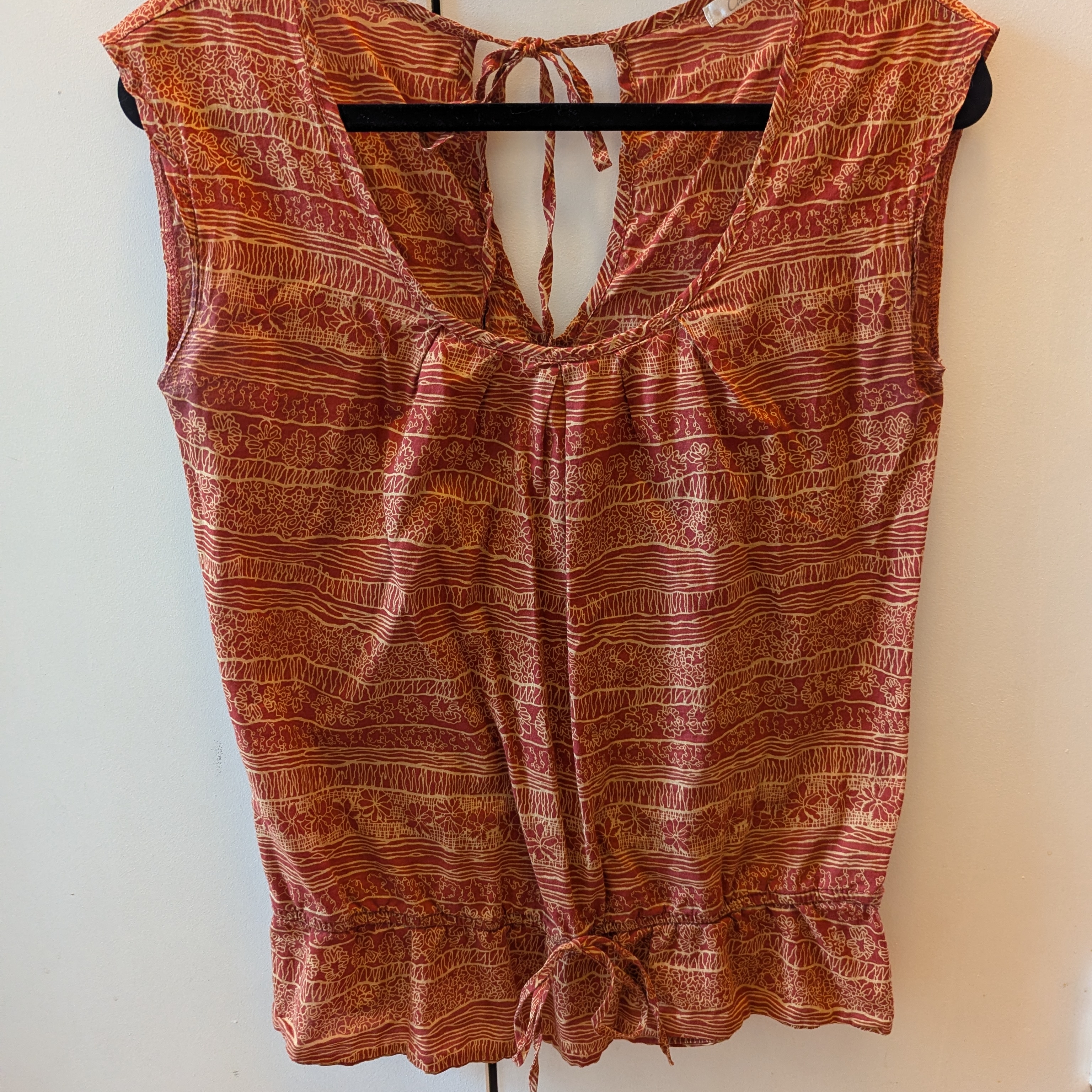 Orange Patterned Top